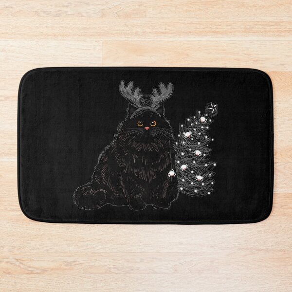 Item preview, Meowy Gothmas Black Cat With Antlers Dark Holiday designed and sold by pxxfsewmfd48.