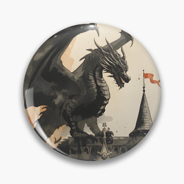 Item preview, Hero at the Dragon Gate Castle Sumi-e Ukiyo-e Watersplash ink Art designed and sold by blacksealstudio.