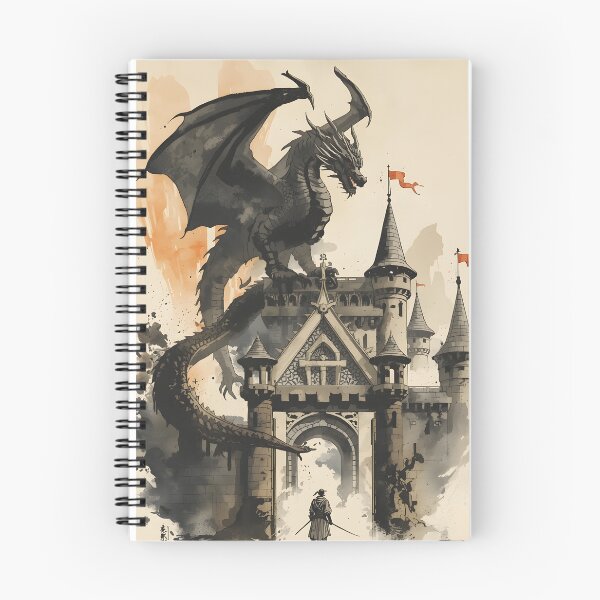 Item preview, Hero at the Dragon Gate Castle Sumi-e Ukiyo-e Watersplash ink Art designed and sold by blacksealstudio.