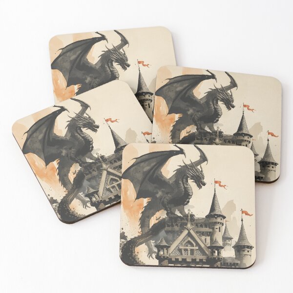 Item preview, Hero at the Dragon Gate Castle Sumi-e Ukiyo-e Watersplash ink Art designed and sold by blacksealstudio.