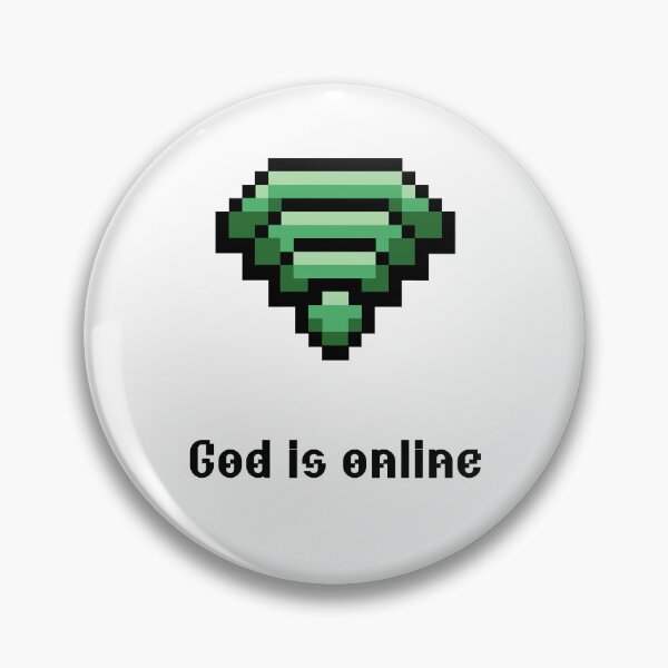 Item preview, God Is Online Cyber Christian Art | Y2K Faith Aesthetic designed and sold by Blessed Be Your Name.