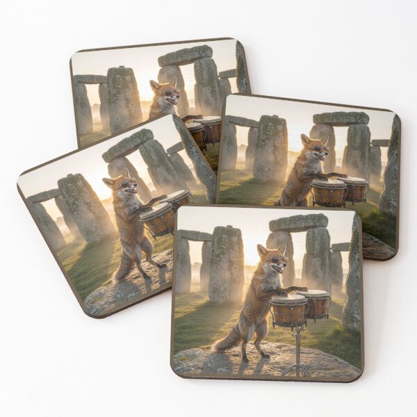 Item preview, Bongo Fox at Stonehenge designed and sold by Tridentulus.