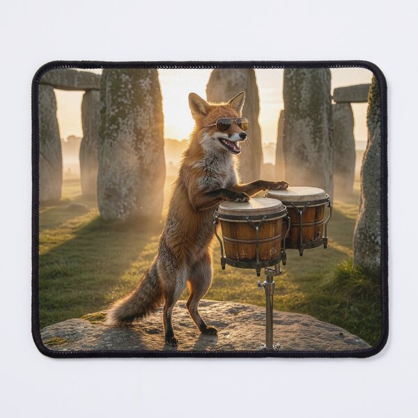 Item preview, Bongo Fox at Stonehenge designed and sold by Tridentulus.