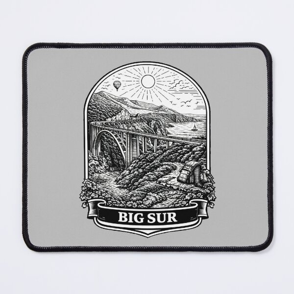 Item preview, Big Sur, California Line Art Illustration designed and sold by Myra365Art.