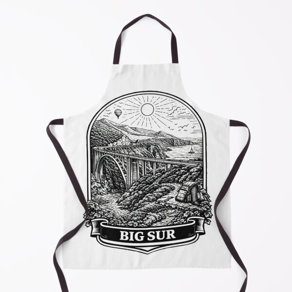 Item preview, Big Sur, California Line Art Illustration designed and sold by Myra365Art.