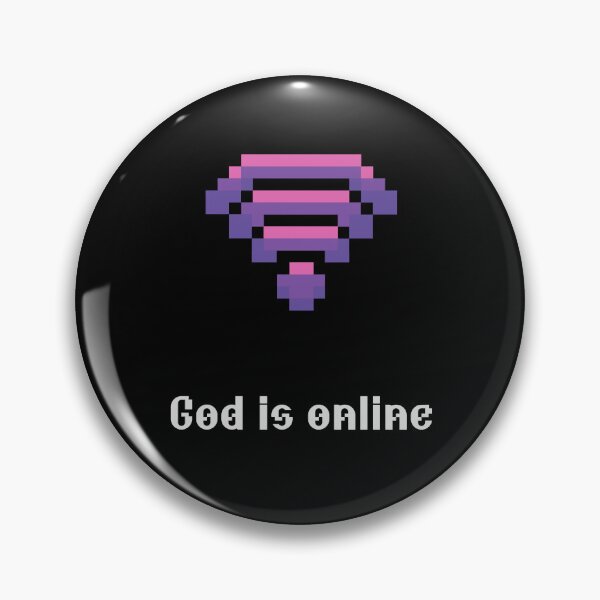 Item preview, God Is Online Glitch Art | Cyber Faith Y2K Christian designed and sold by Blessed Be Your Name.
