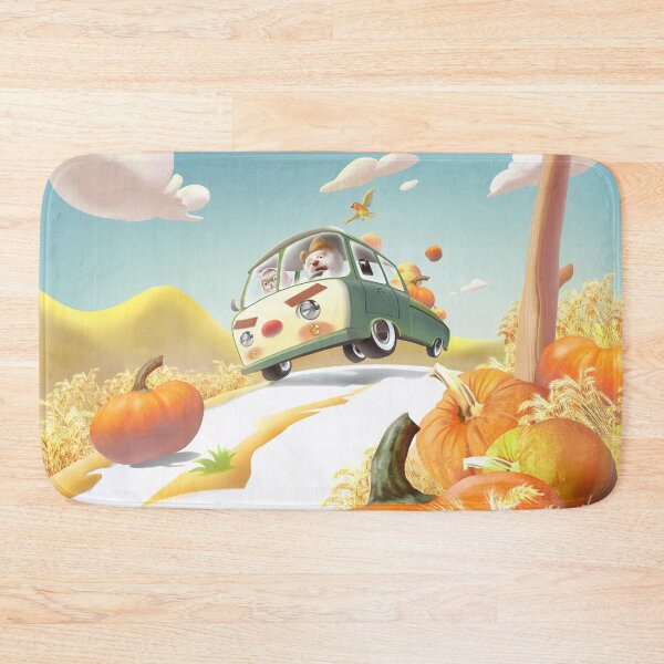 Item preview, Harvest Journey – Smiling Bichon & Miss Meow in Pumpkin Carriage designed and sold by ZKOZKOHI.