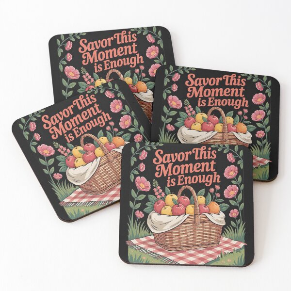 Item preview, Savor This Moment Is Enough Picnic Basket designed and sold by TheRetroStyle.