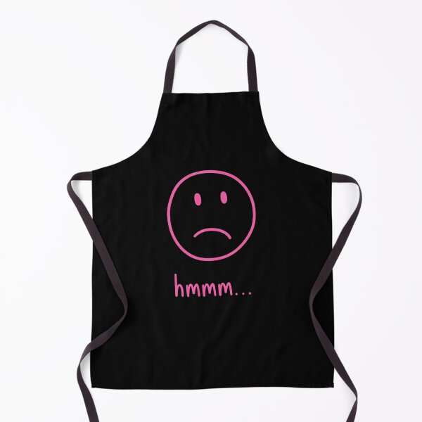 Item preview, Hmm Mood – Minimalist Pink Expression Art on Black Background designed and sold by PixelVibe782.