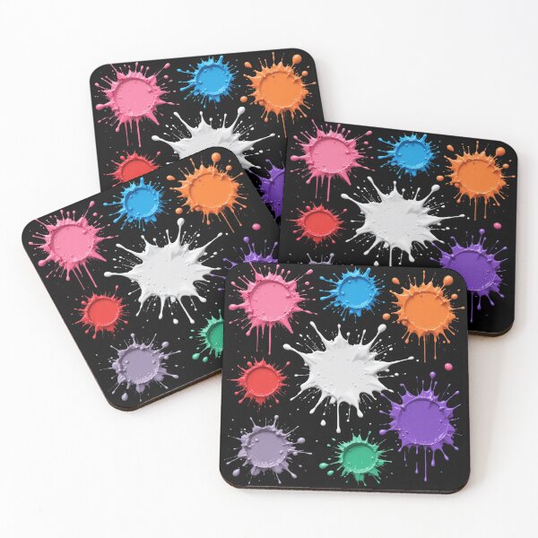 Item preview, Color Splash Chaos – Vibrant Abstract Energy on Black Background designed and sold by PixelVibe782.