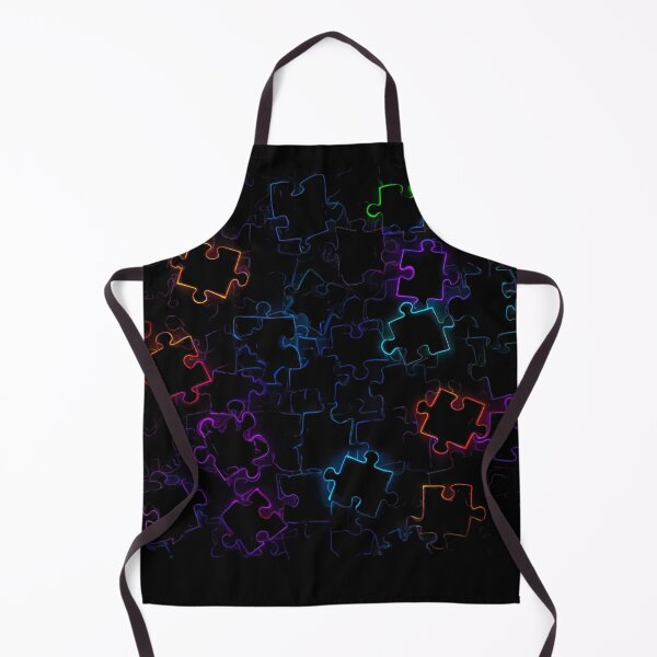 Item preview, Neon Puzzle Glow – Abstract Mystery on Dark Background designed and sold by PixelVibe782.