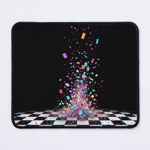 Item preview, RGB Glitch Collapse – Digital Distortion on Black Background designed and sold by PixelVibe782.