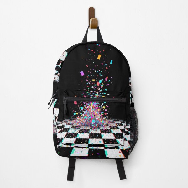 Item preview, RGB Glitch Collapse – Digital Distortion on Black Background designed and sold by PixelVibe782.