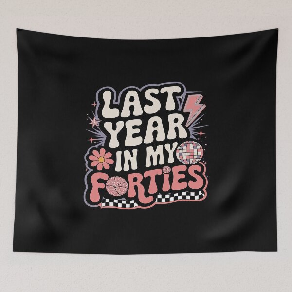 Item preview, Last Year In My 40s Groovy Happy 49th Birthday Party Women  designed and sold by angolinnArt.