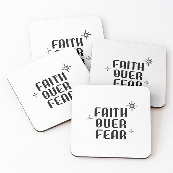 Item preview, Faith Over Fear Christian Quote | Minimalist Bible Faith Typography designed and sold by Blessed Be Your Name.