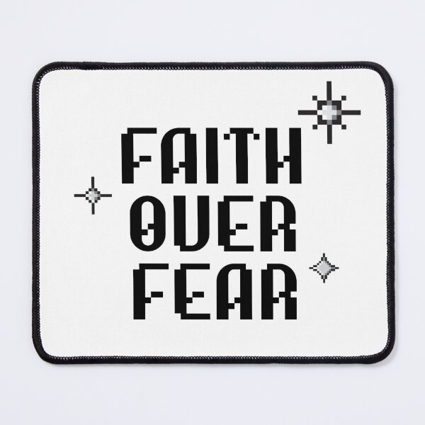 Item preview, Faith Over Fear Christian Quote | Minimalist Bible Faith Typography designed and sold by Blessed Be Your Name.