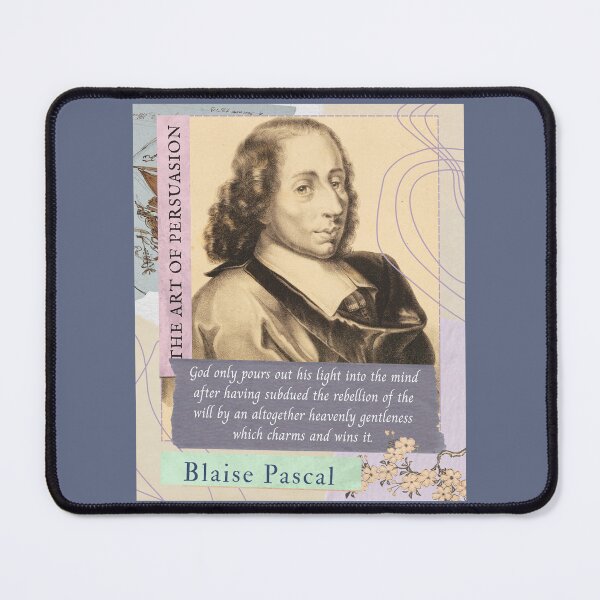 Item preview, Blaise Pascal quote: God only pours out his light into the mind after having subdued the rebellion of the will by an altogether heavenly gentleness... designed and sold by artbleed.