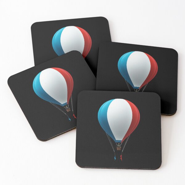 Item preview, Dual Color Balloon – Minimalist Floating Contrast on Black Background designed and sold by PixelVibe782.
