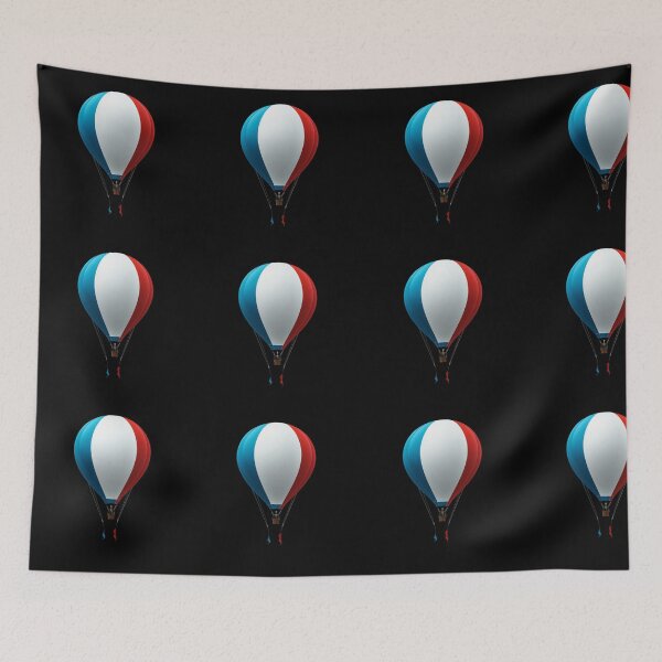 Item preview, Dual Color Balloon – Minimalist Floating Contrast on Black Background designed and sold by PixelVibe782.