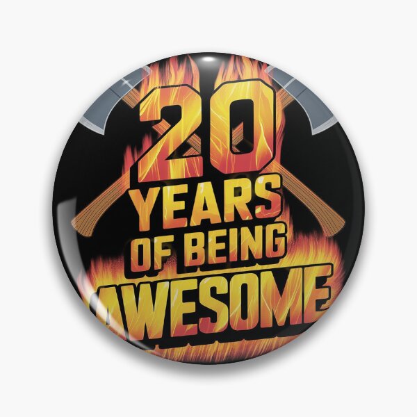 Item preview, 20 YEARS OF BEING AWESOME FIREFIGHTER 20TH BIRTHDAY designed and sold by PowAcademy.