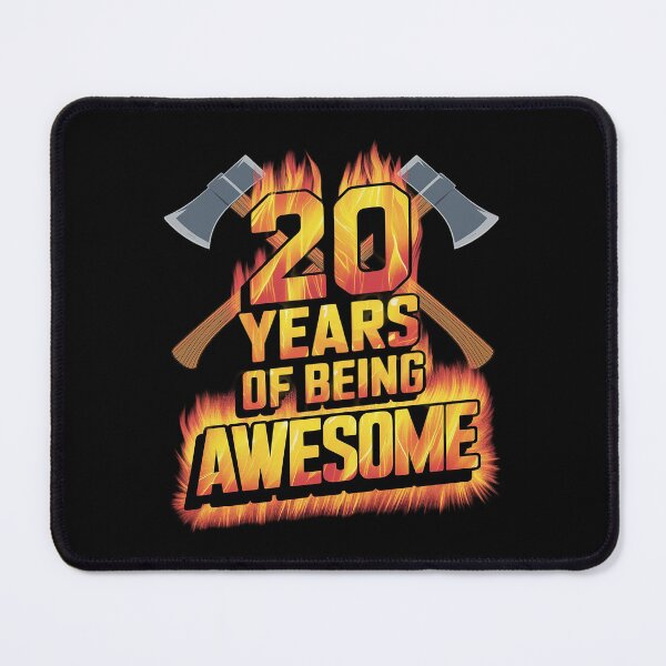 Item preview, 20 YEARS OF BEING AWESOME FIREFIGHTER 20TH BIRTHDAY designed and sold by PowAcademy.