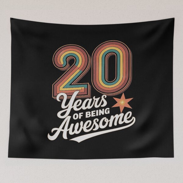 Item preview, 20 Years Of Being Awesome 20th Birthday designed and sold by MythWoot.