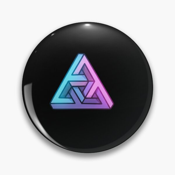 Item preview, Neon Impossible Triangle – Surreal Optical Illusion in Gradient Glow designed and sold by PixelVibe782.