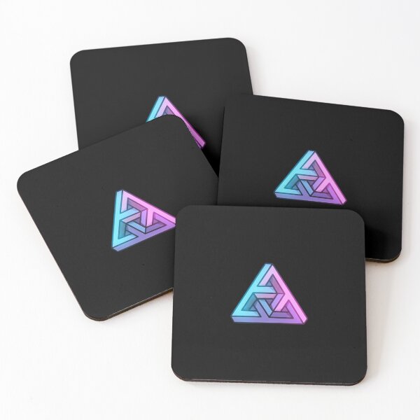 Item preview, Neon Impossible Triangle – Surreal Optical Illusion in Gradient Glow designed and sold by PixelVibe782.