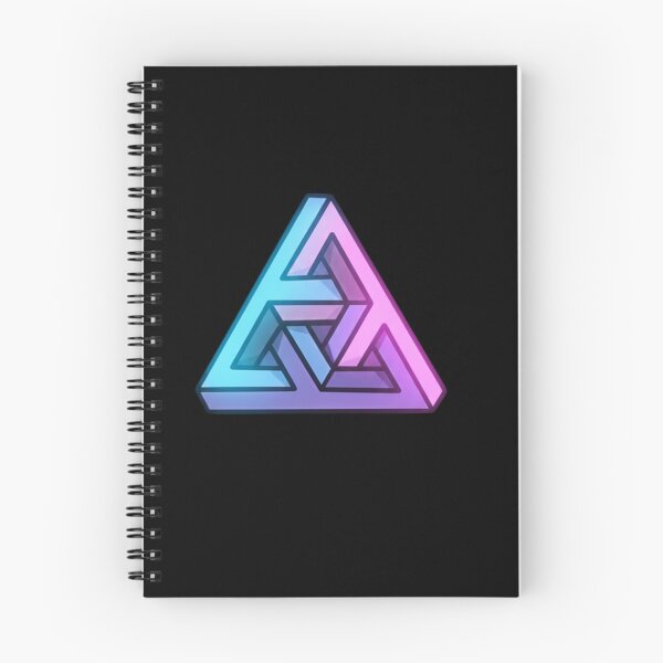 Item preview, Neon Impossible Triangle – Surreal Optical Illusion in Gradient Glow designed and sold by PixelVibe782.