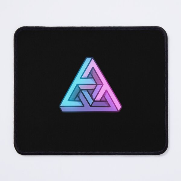 Item preview, Neon Impossible Triangle – Surreal Optical Illusion in Gradient Glow designed and sold by PixelVibe782.