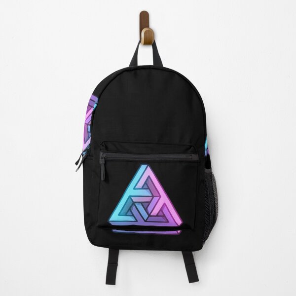 Item preview, Neon Impossible Triangle – Surreal Optical Illusion in Gradient Glow designed and sold by PixelVibe782.