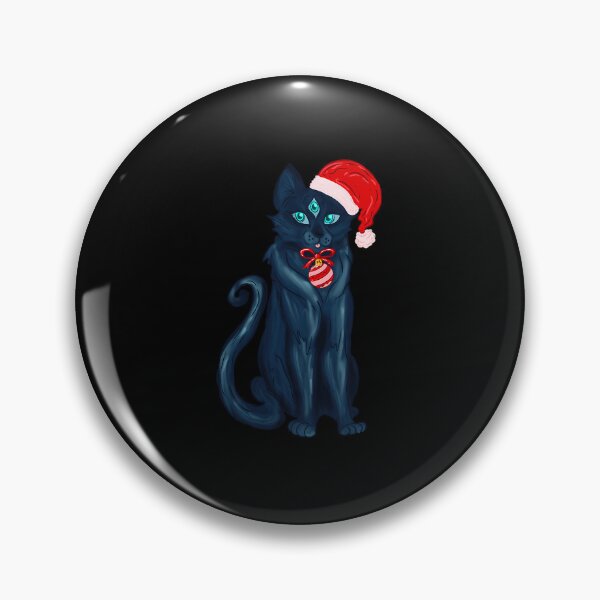 Item preview, Three Eyed Black Cat in Santa Hat Gothmas Kitty designed and sold by pxxfsewmfd48.