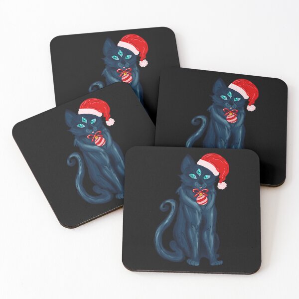 Item preview, Three Eyed Black Cat in Santa Hat Gothmas Kitty designed and sold by pxxfsewmfd48.