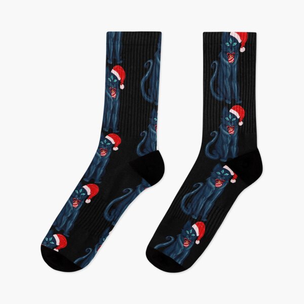 Item preview, Three Eyed Black Cat in Santa Hat Gothmas Kitty designed and sold by pxxfsewmfd48.