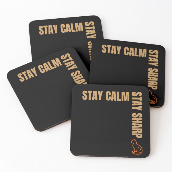 Item preview, Stay Calm Stay Sharp – Observant Cat Symbol designed and sold by GentleStudio.