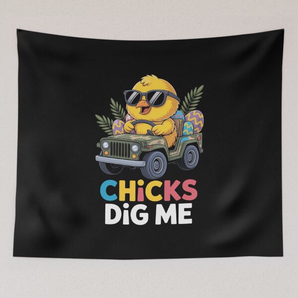 Item preview, Chicks Dig Me Easter Toddler Boys Men Happy Easter designed and sold by FaithAbbott.