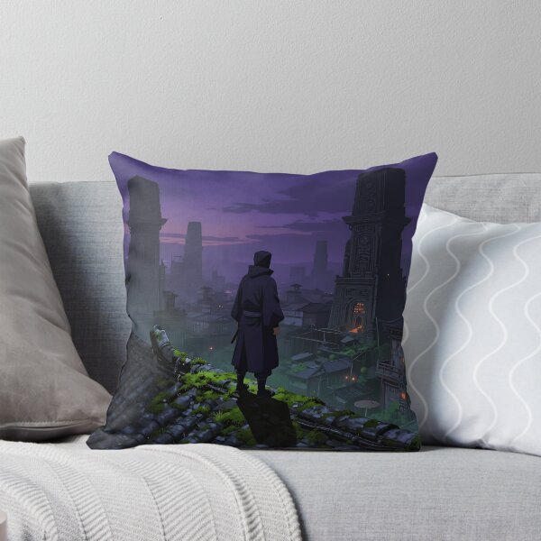 Item preview, Twilight Watcher – Rooftop Over Ancient City designed and sold by VektorVibe.