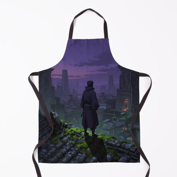 Item preview, Twilight Watcher – Rooftop Over Ancient City designed and sold by VektorVibe.