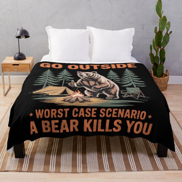 Item preview, Go Outside Worst Case Scenario A Bear Kills You Hiking designed and sold by AsteriskDatBArt.