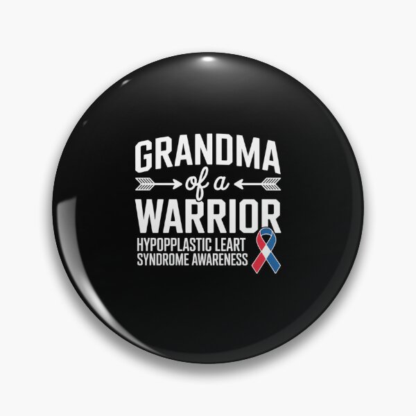 Item preview, Grandma Of A Warrior, Red & Blue Ribbon HLHS Awareness designed and sold by catsdothingz.