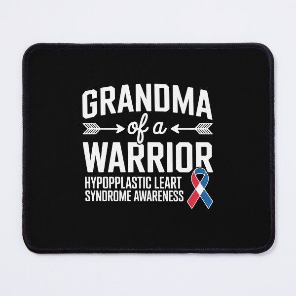 Item preview, Grandma Of A Warrior, Red & Blue Ribbon HLHS Awareness designed and sold by catsdothingz.