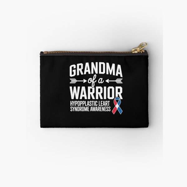 Item preview, Grandma Of A Warrior, Red & Blue Ribbon HLHS Awareness designed and sold by catsdothingz.