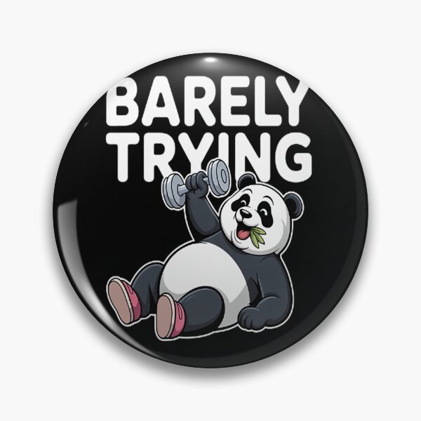 Item preview, Barely Trying Panda Gym Humor Fitness Workout designed and sold by SignaturalGen.