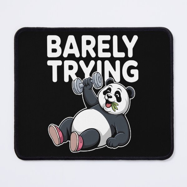 Item preview, Barely Trying Panda Gym Humor Fitness Workout designed and sold by SignaturalGen.