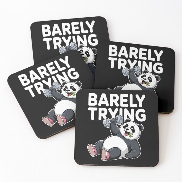 Item preview, Barely Trying Panda Gym Humor Fitness Workout designed and sold by SignaturalGen.
