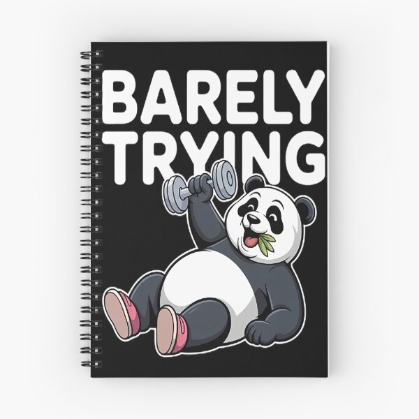Item preview, Barely Trying Panda Gym Humor Fitness Workout designed and sold by SignaturalGen.