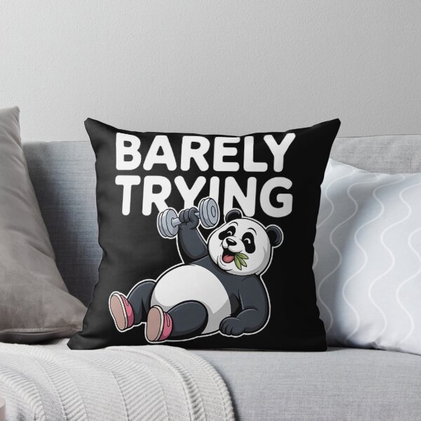 Item preview, Barely Trying Panda Gym Humor Fitness Workout designed and sold by SignaturalGen.