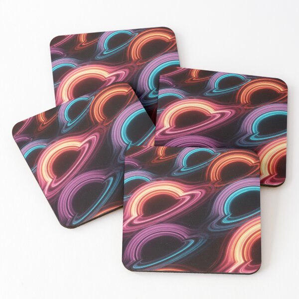 Item preview, Neon Saturn Pattern designed and sold by Kaleidoscope Print.