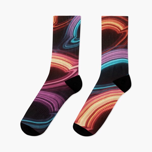 Item preview, Neon Saturn Pattern designed and sold by Kaleidoscope Print.