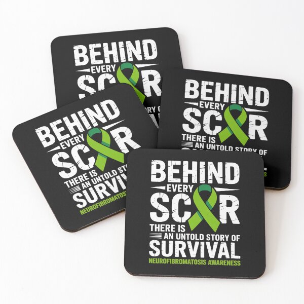 Item preview, Green Ribbon Behind Every Scar Neurofibromatosis Awareness designed and sold by catsdothingz.